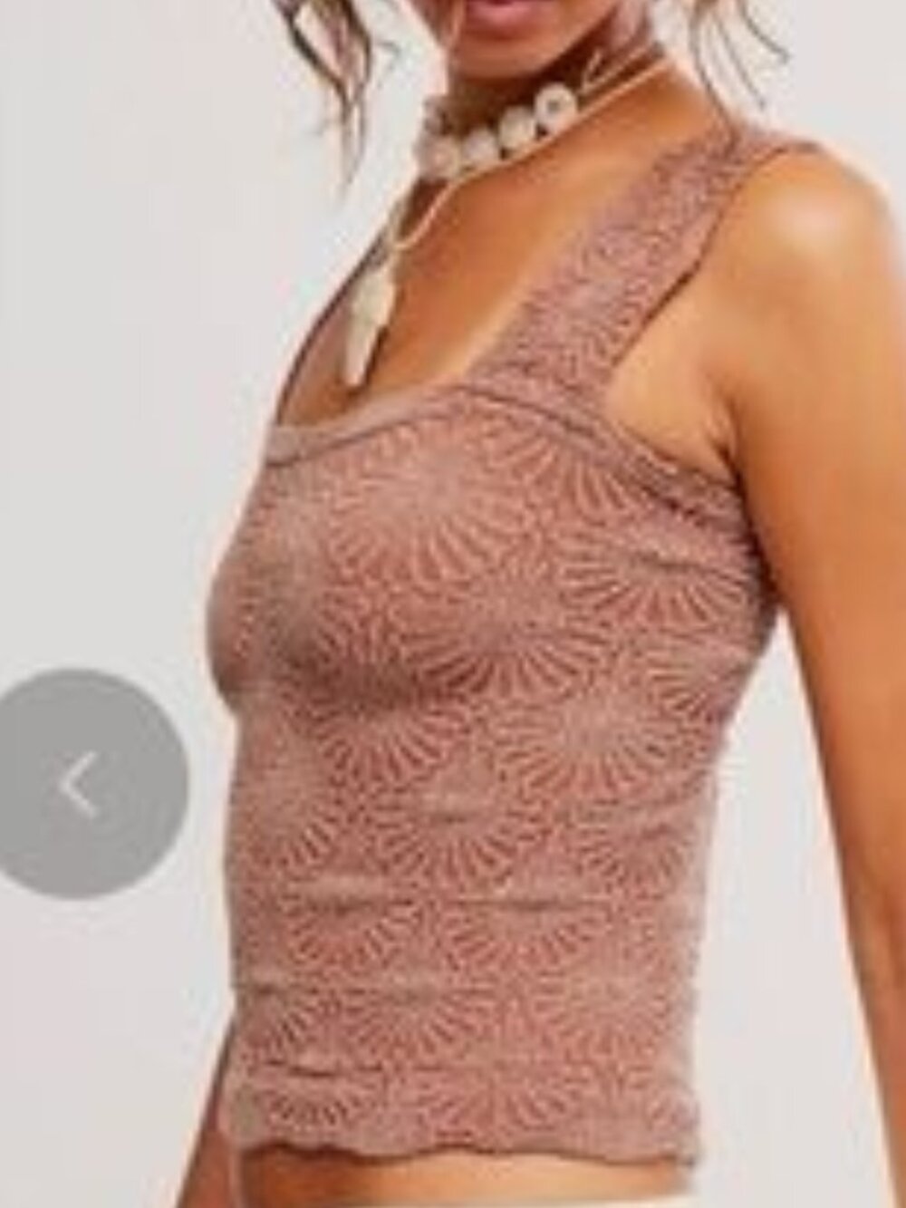 Coco & Shay Yours Truly Textured Crop Tank in Coral/Orange- S/M